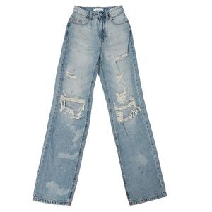 Pacsun 90's Boyfriend Jeans Womens 22 Blue Cotton Distressed Grunge Retro Y2K